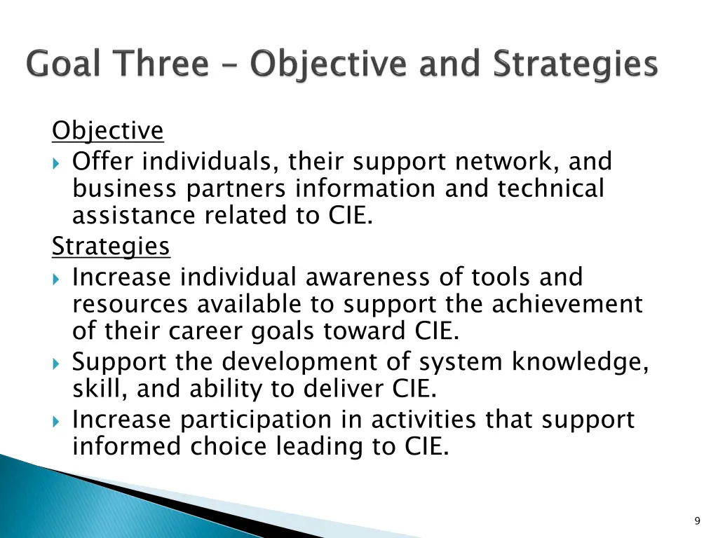 objective offer individuals their support network