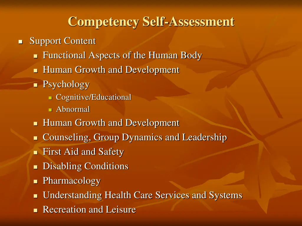 competency self assessment 1