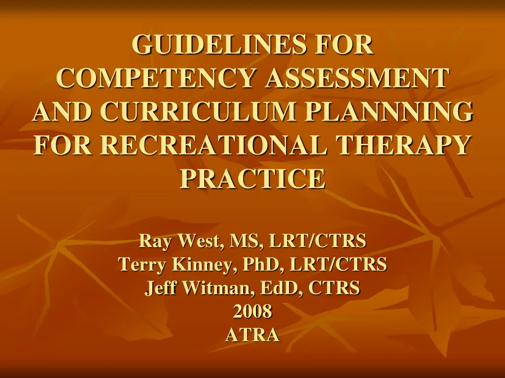 guidelines for competency assessment