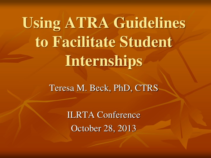 using atra guidelines to facilitate student