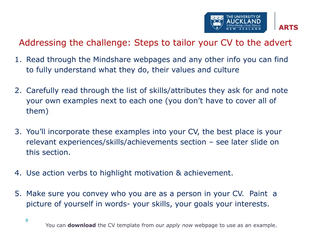 addressing the challenge steps to tailor your