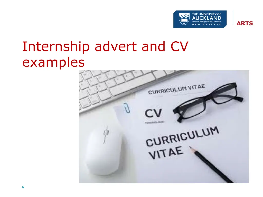 internship advert and cv examples