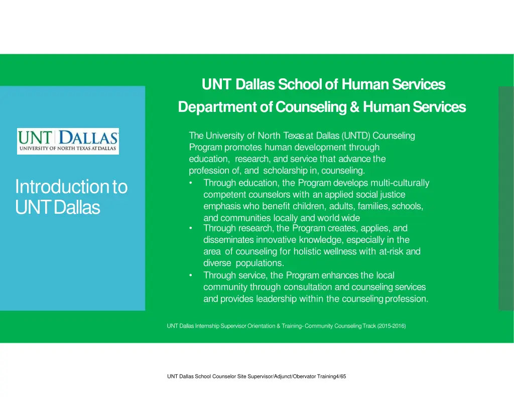 unt dallas school of human services