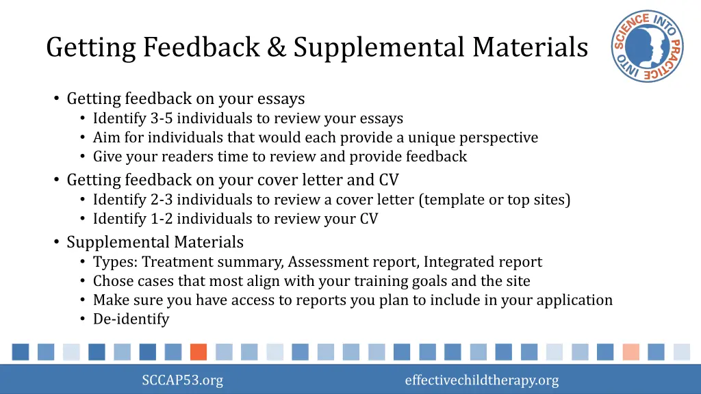 getting feedback supplemental materials