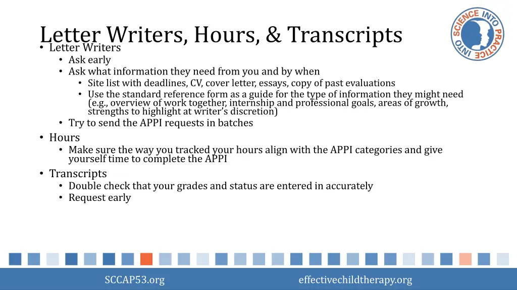 letter writers hours transcripts letter writers