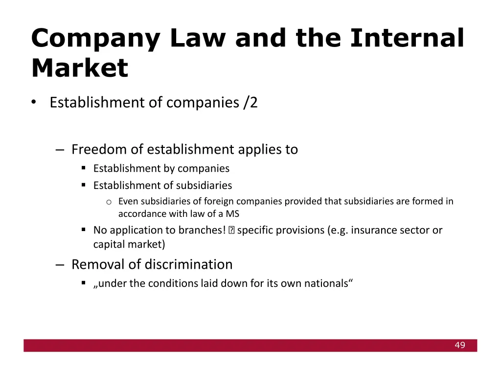 company law and the internal market 9