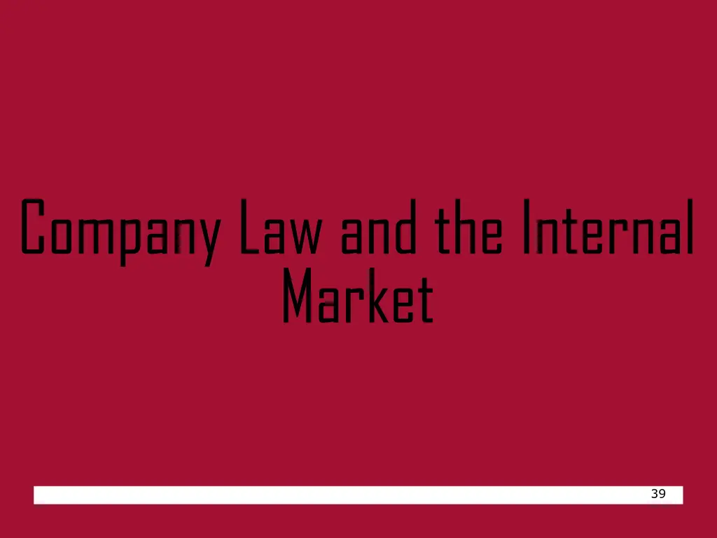 company law and the internal market