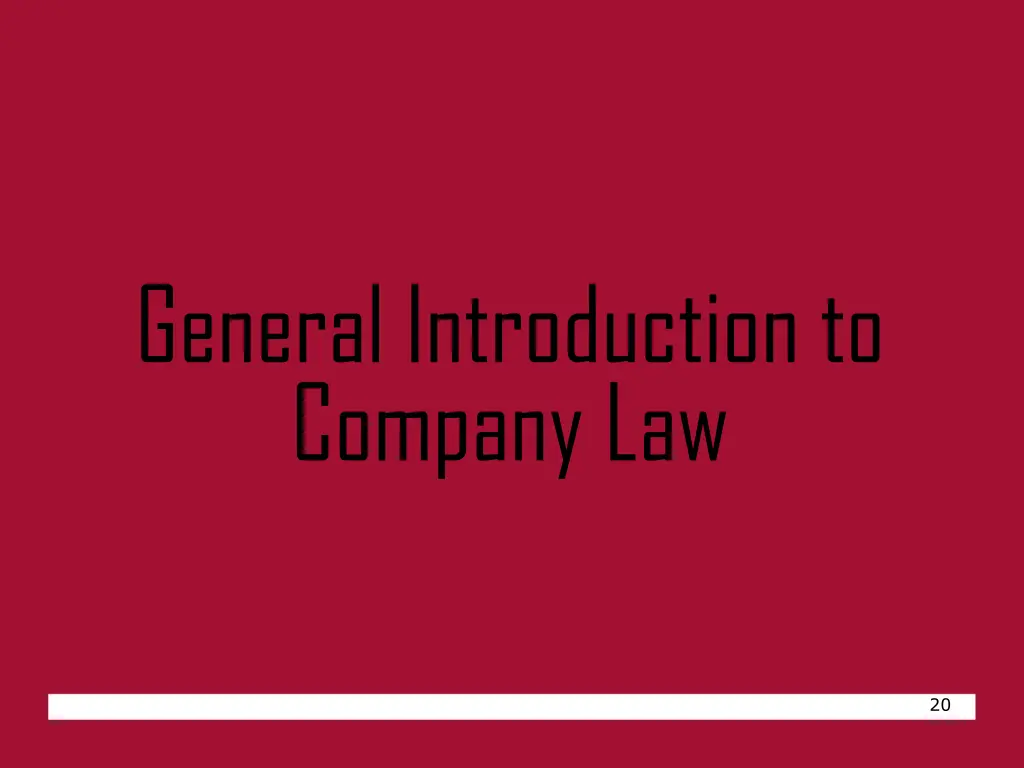 general introduction to company law