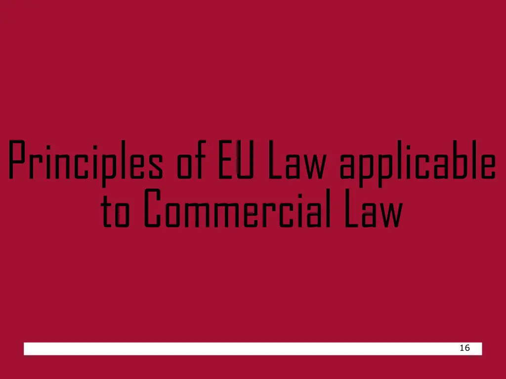 principles of eu law applicable to commercial law