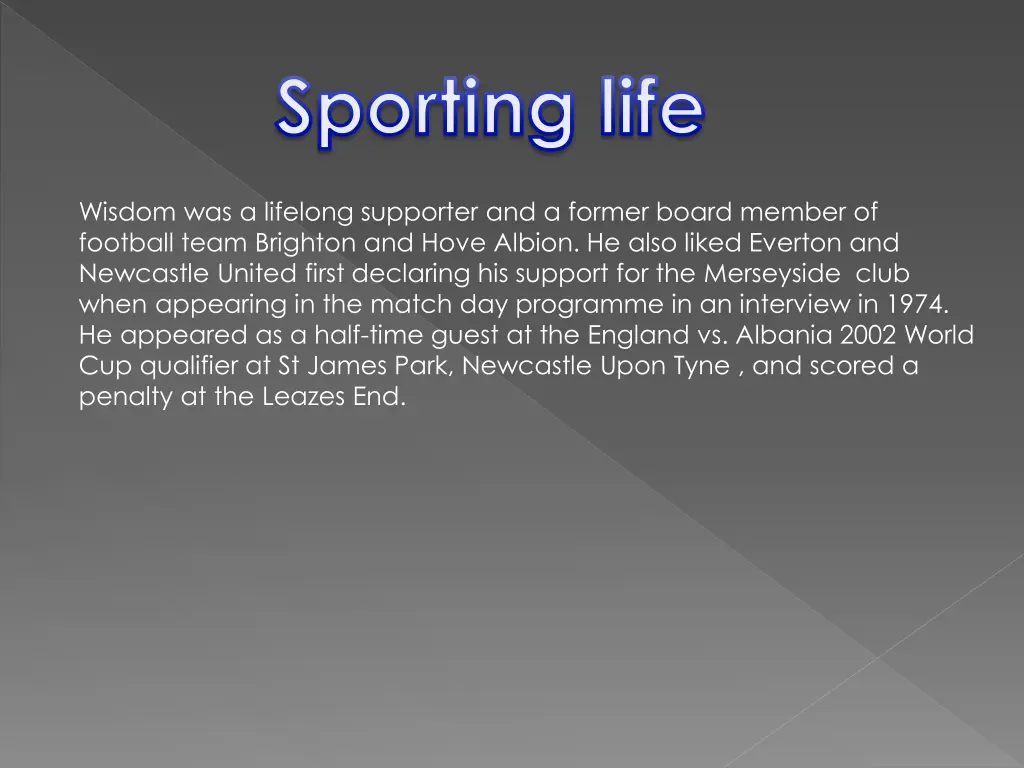 sporting life