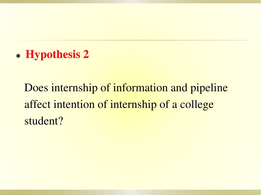 hypothesis 2