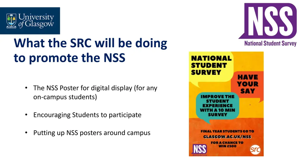 what the src will be doing to promote the nss