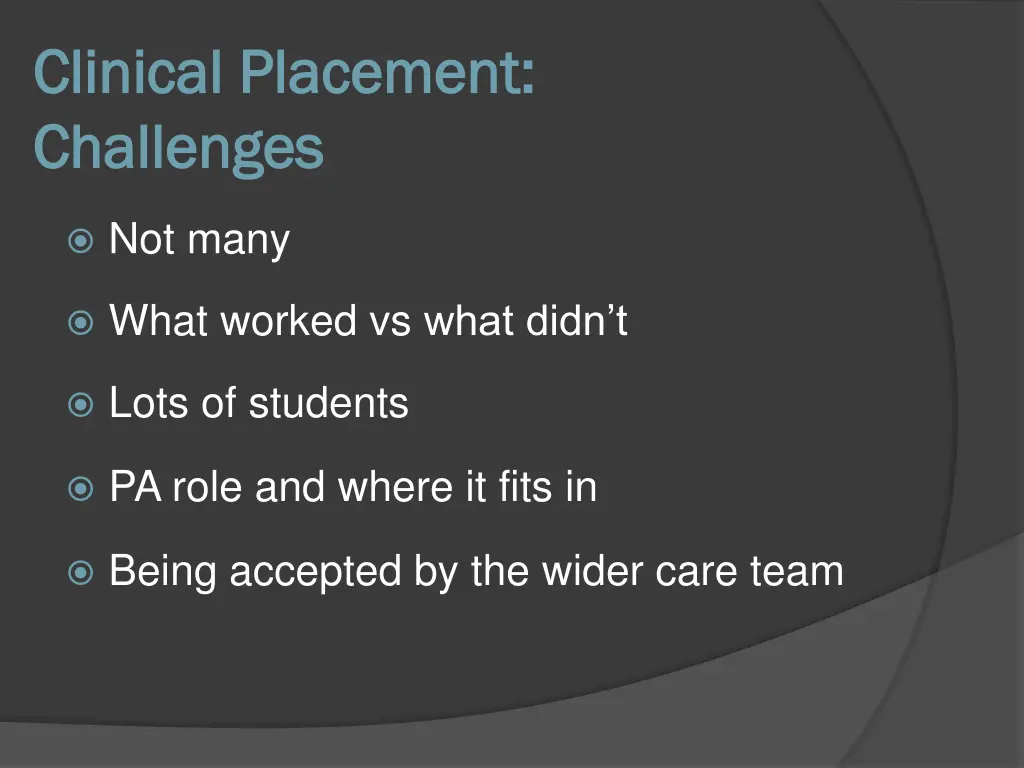 clinical placement clinical placement challenges