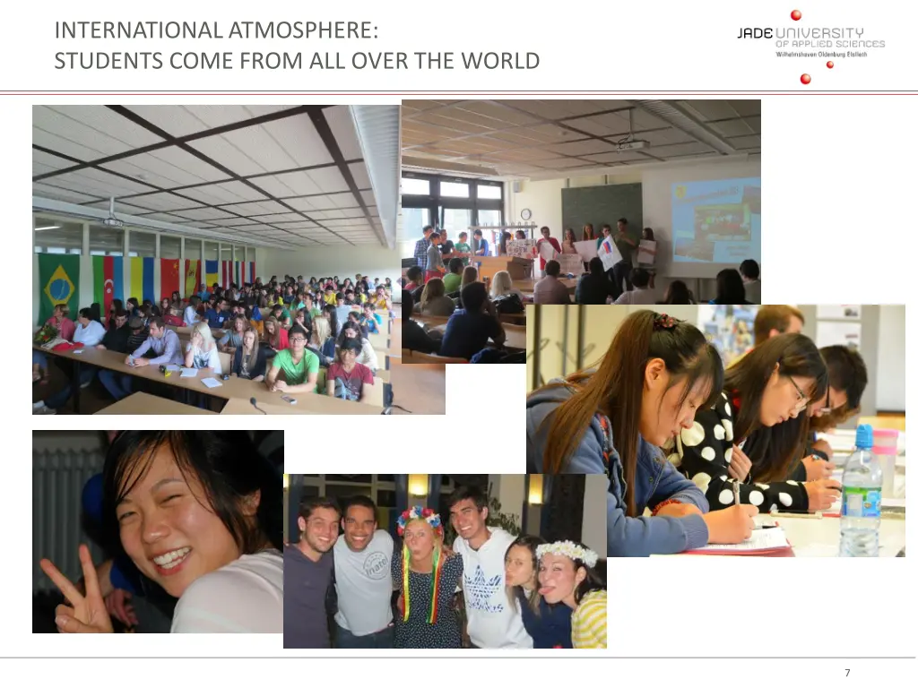 international atmosphere students come from