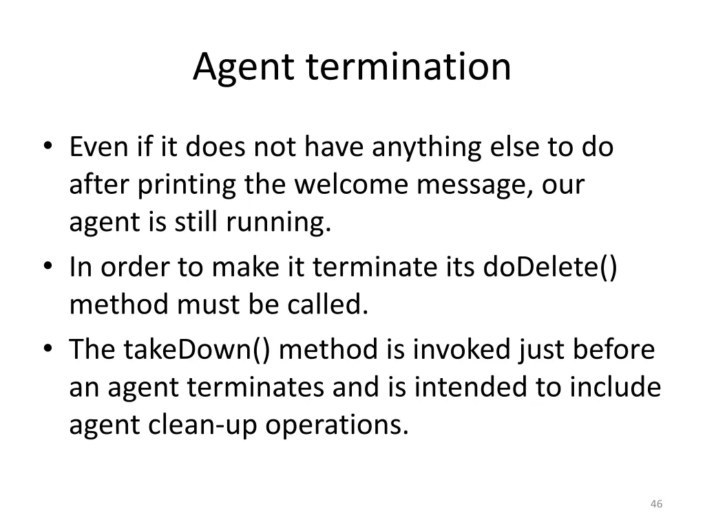 agent termination