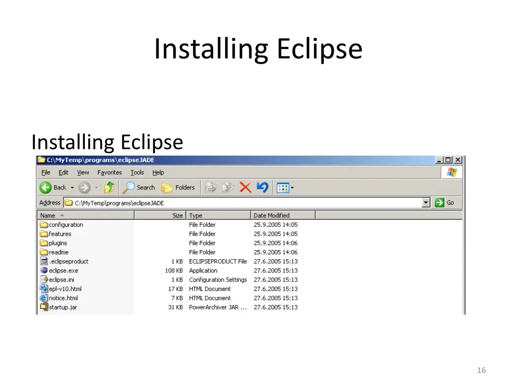 installing eclipse