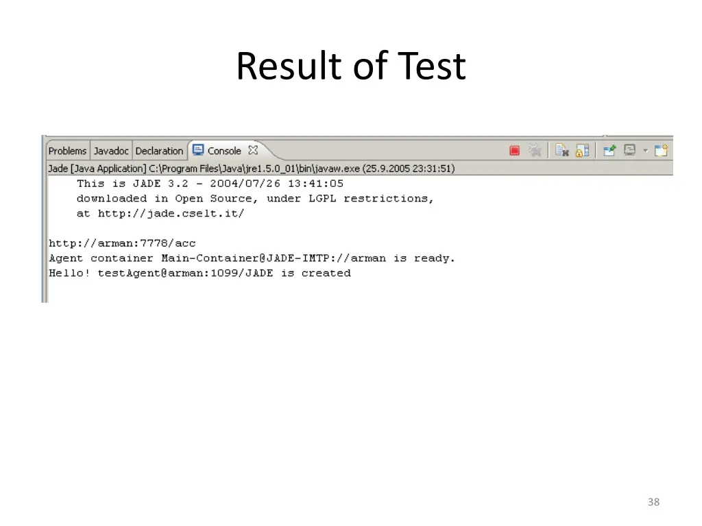 result of test