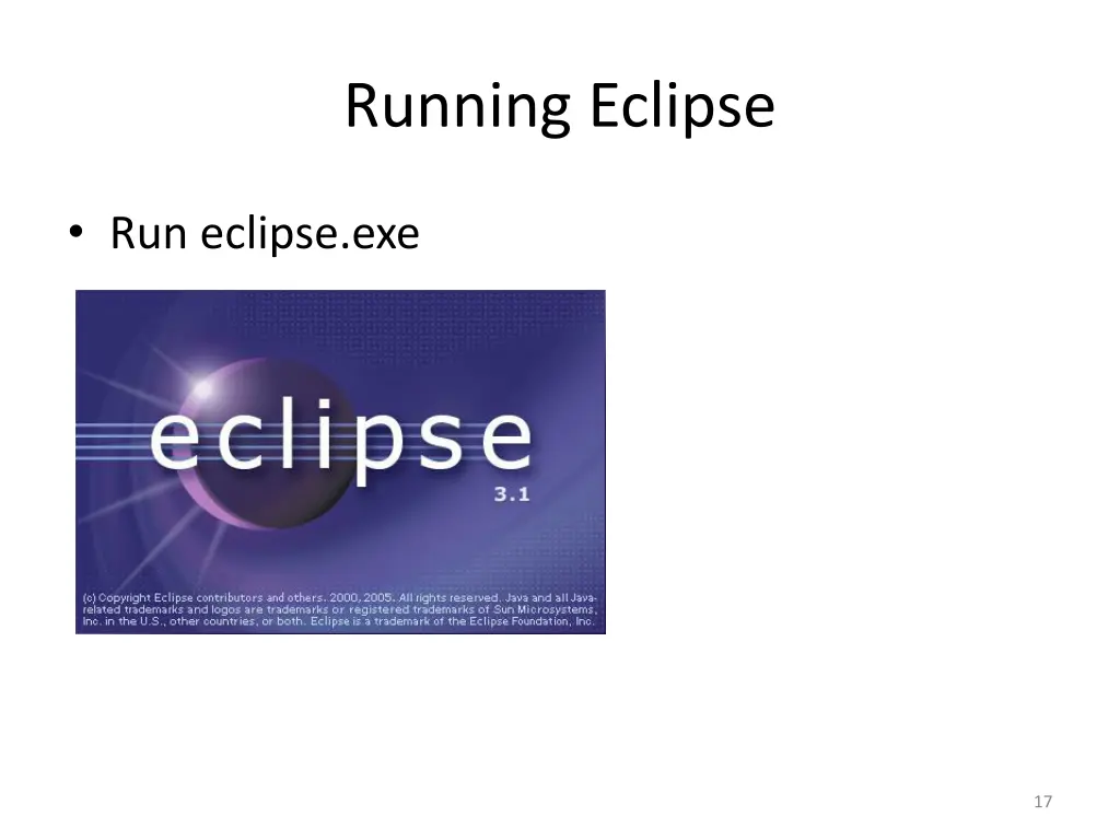 running eclipse