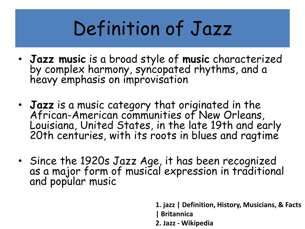 definition of jazz