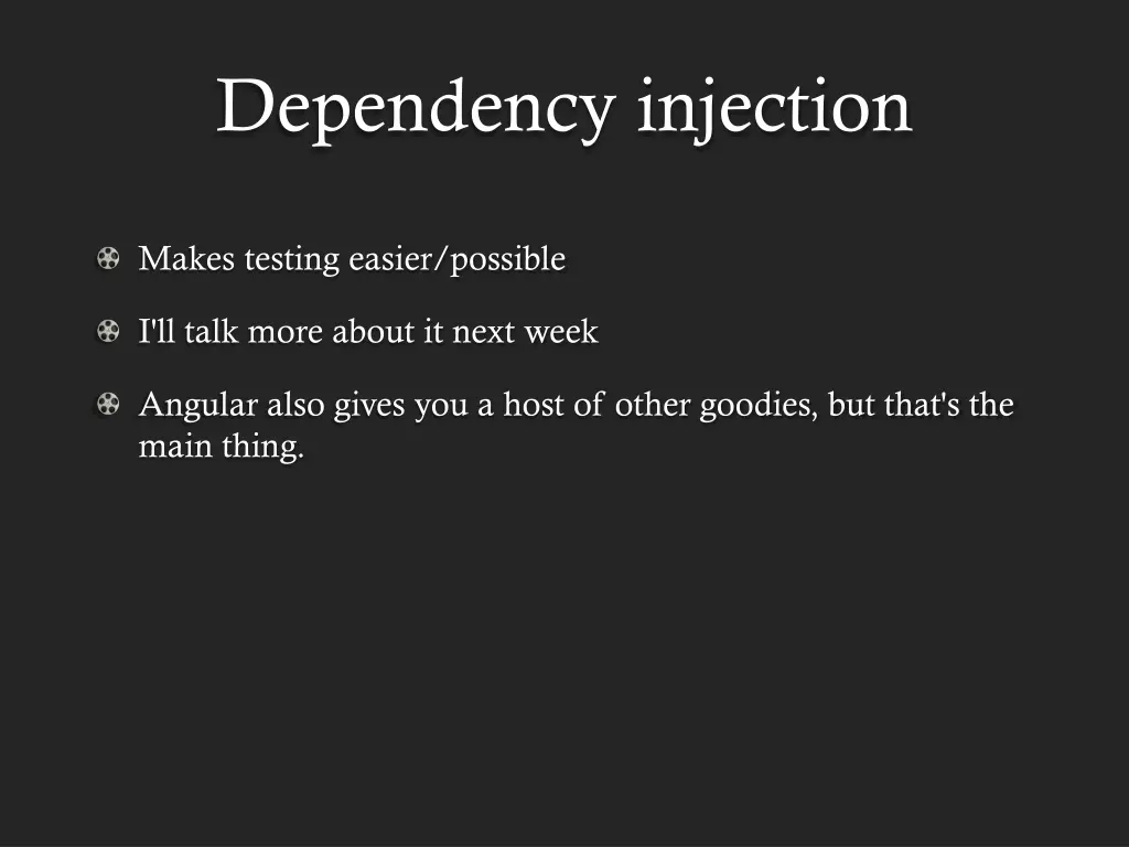 dependency injection