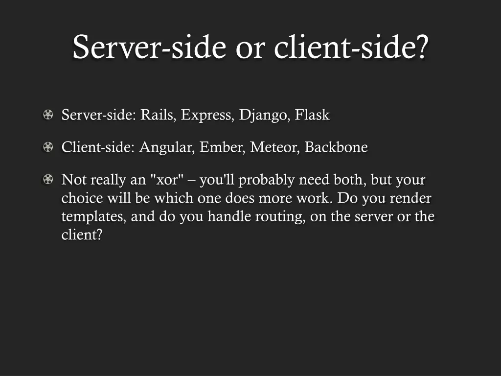 server side or client side