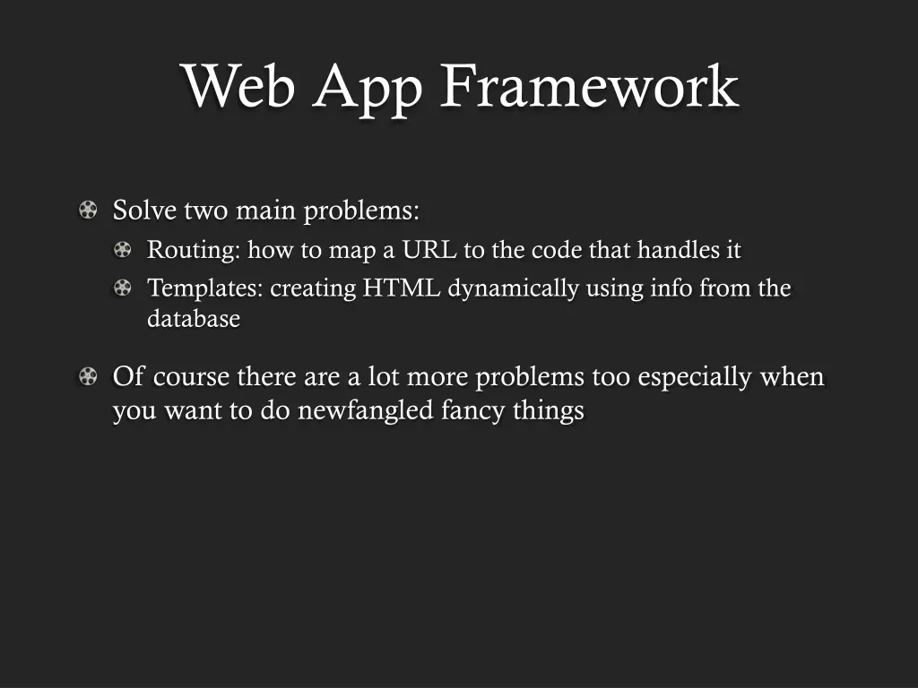 web app framework 1