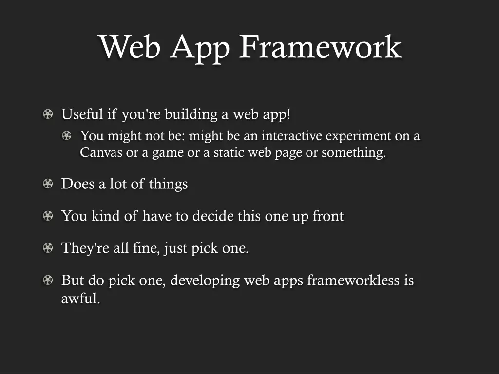 web app framework