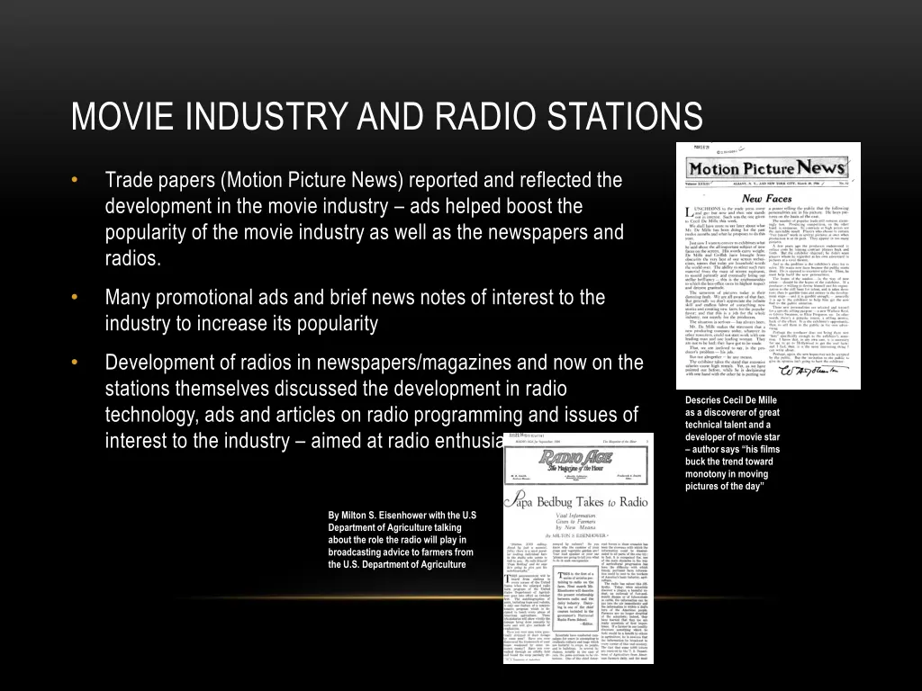 movie industry and radio stations