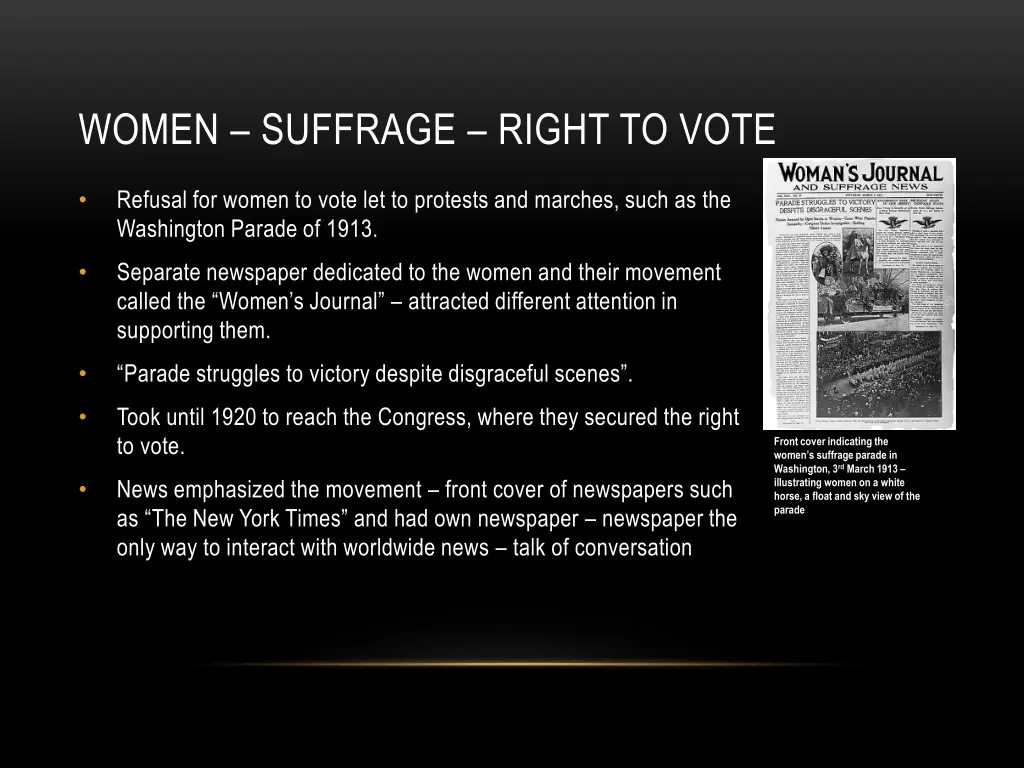 women suffrage right to vote