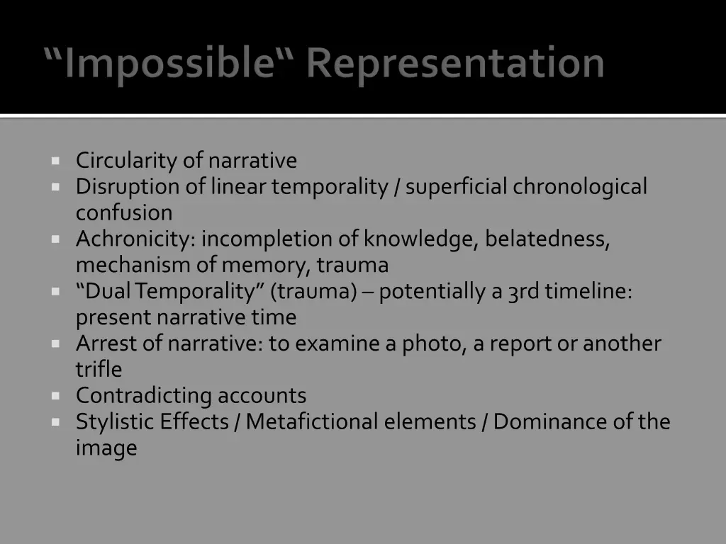 circularity of narrative disruption of linear