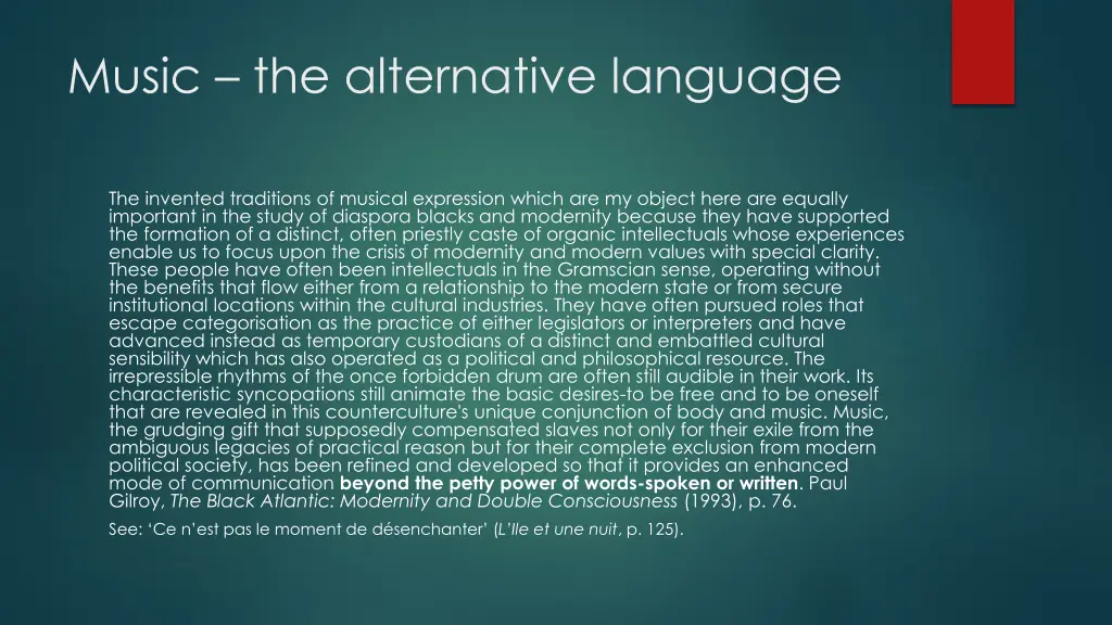 music the alternative language