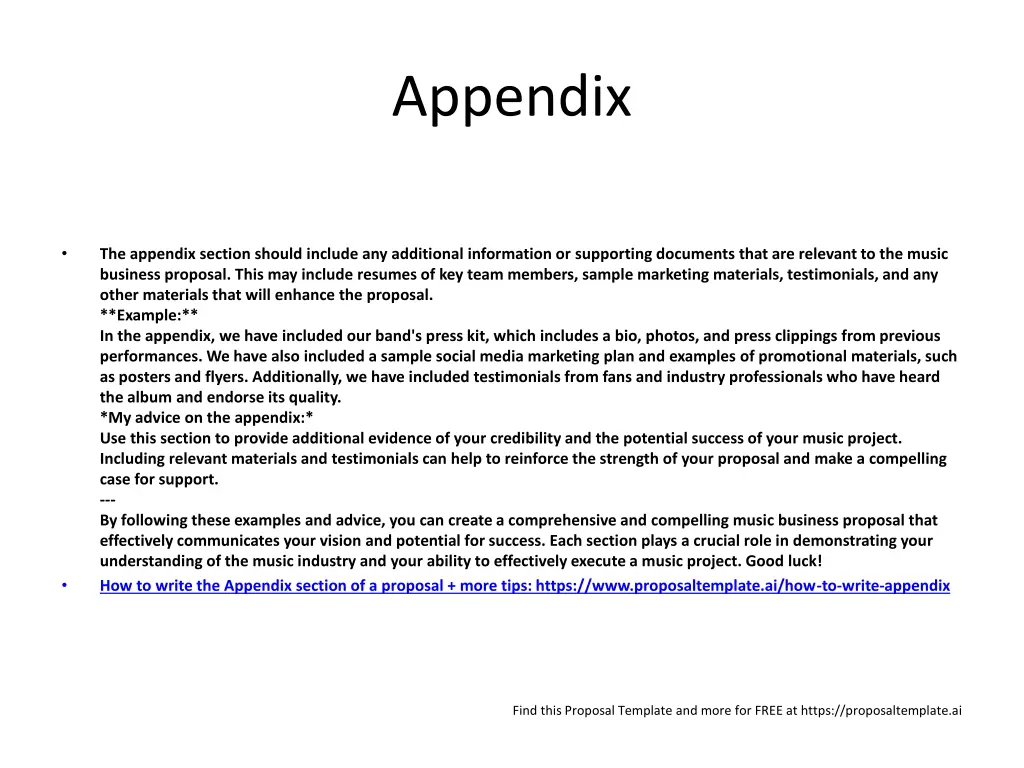 appendix