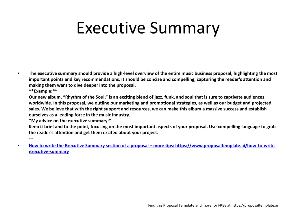 executive summary