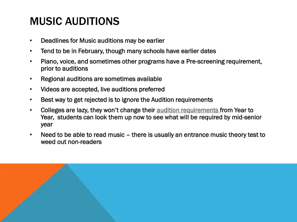 music auditions