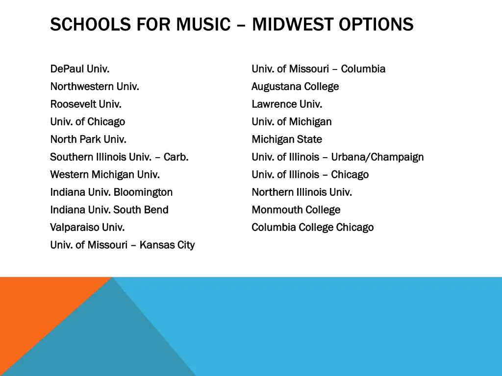 schools for music midwest options