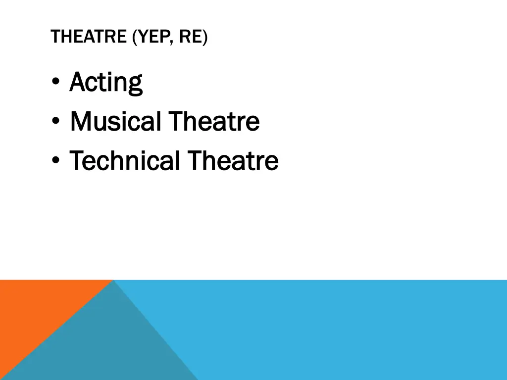 theatre yep re