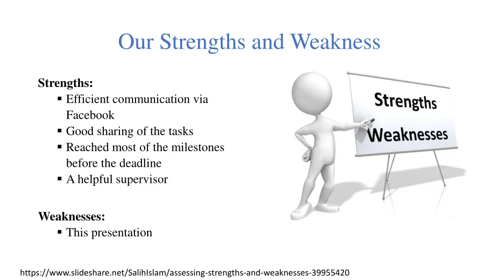 our strengths and weakness