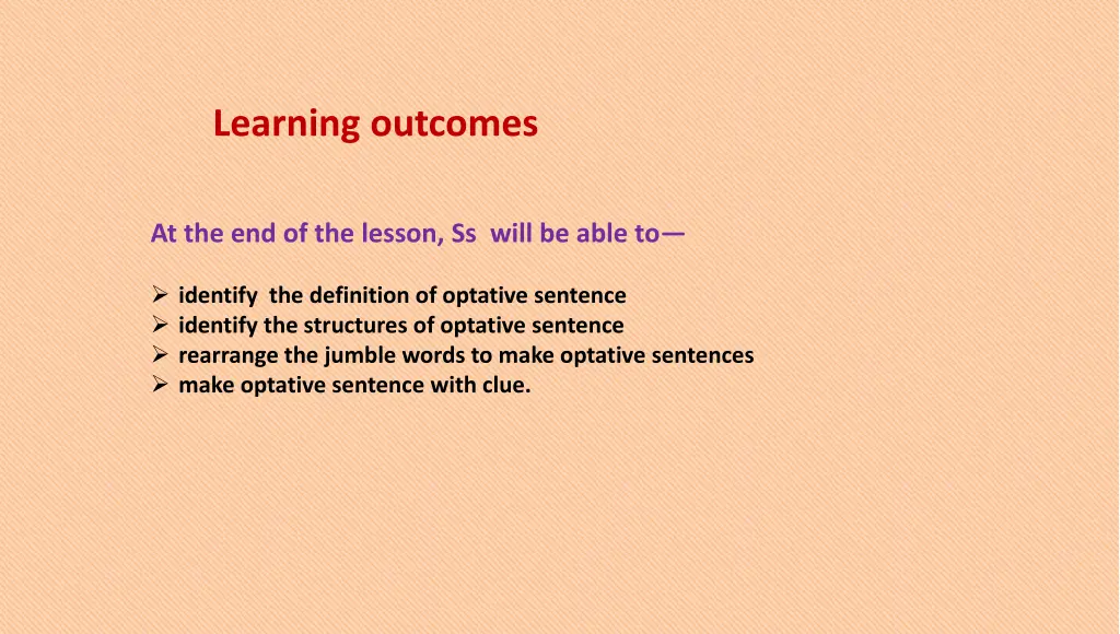 learning outcomes