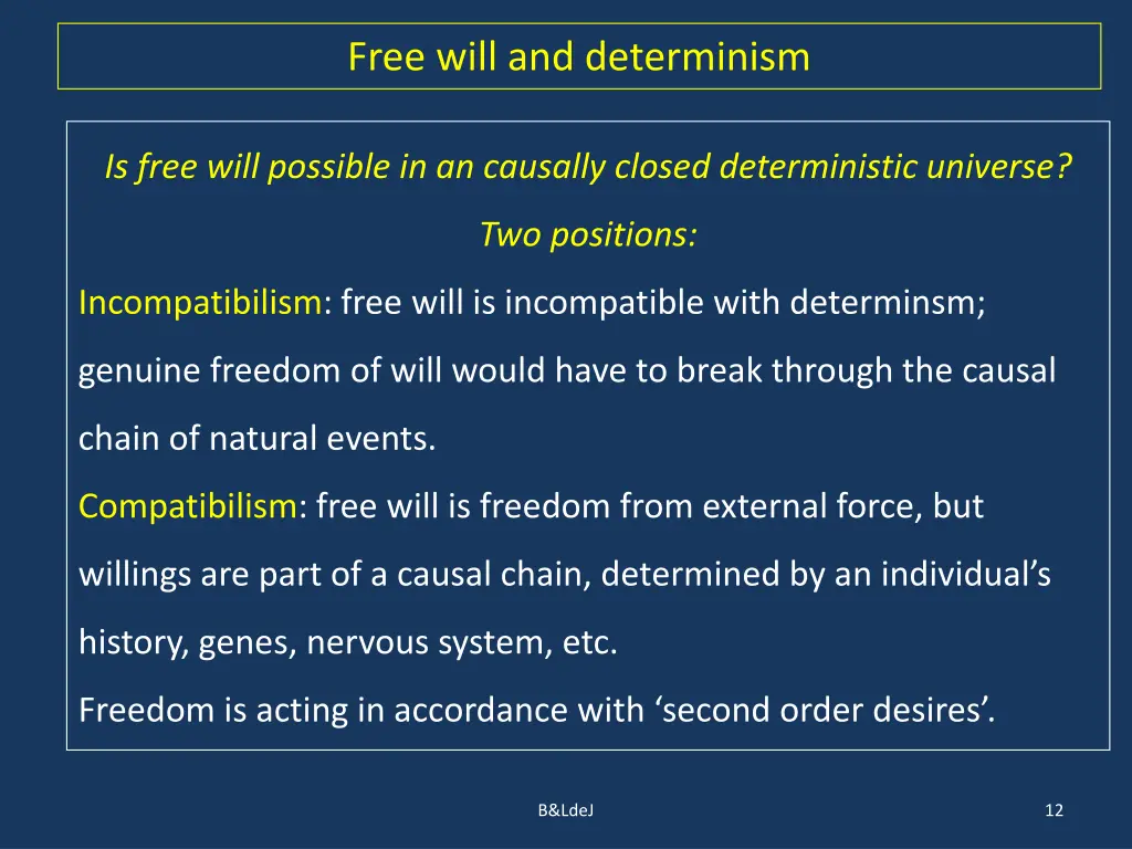 free will and determinism 1