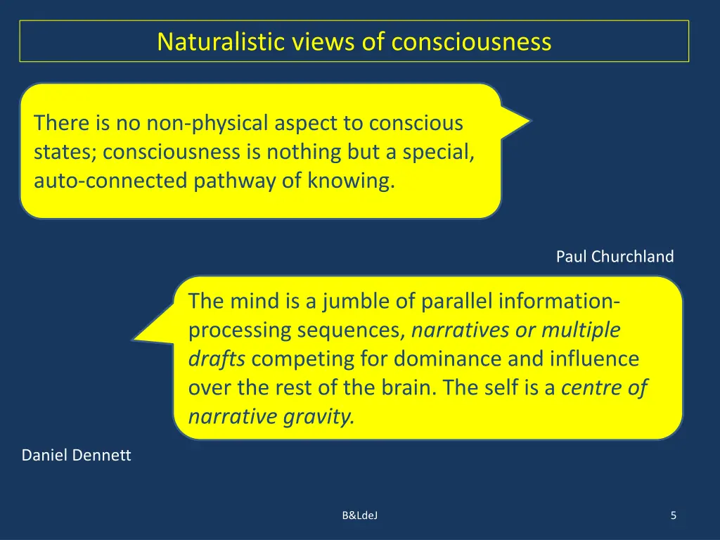 naturalistic views of consciousness