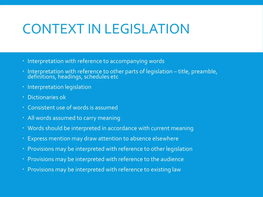 context in legislation