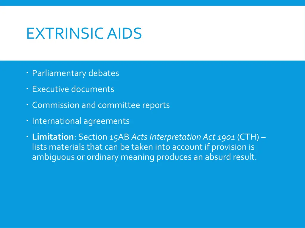 extrinsic aids