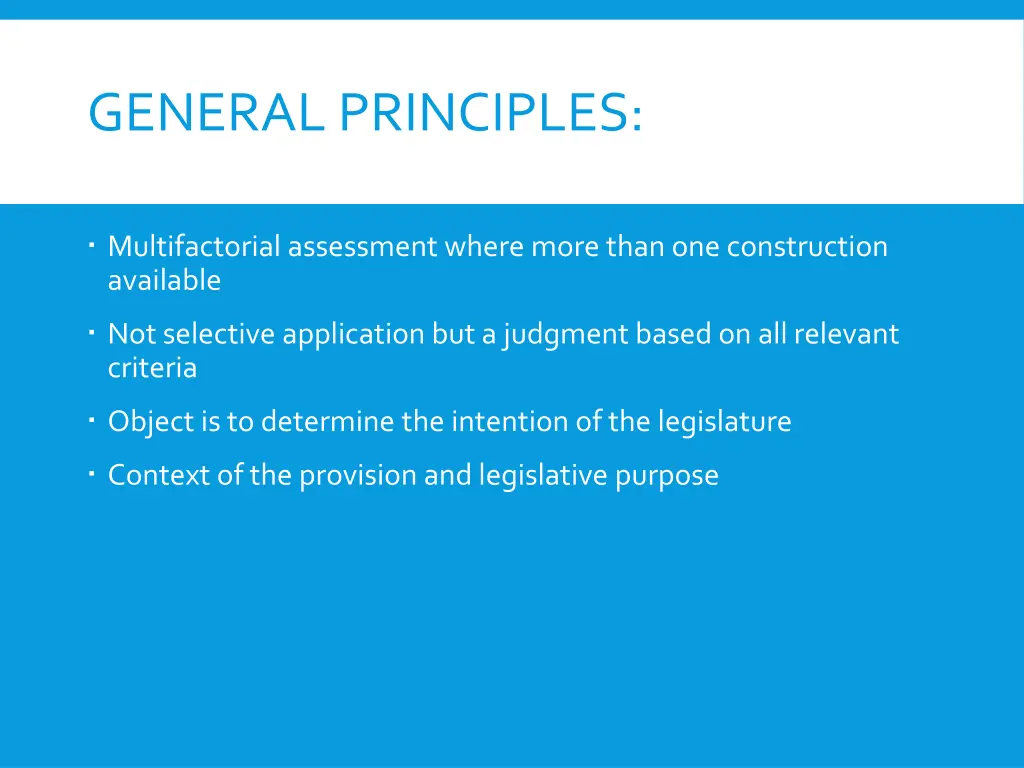 general principles