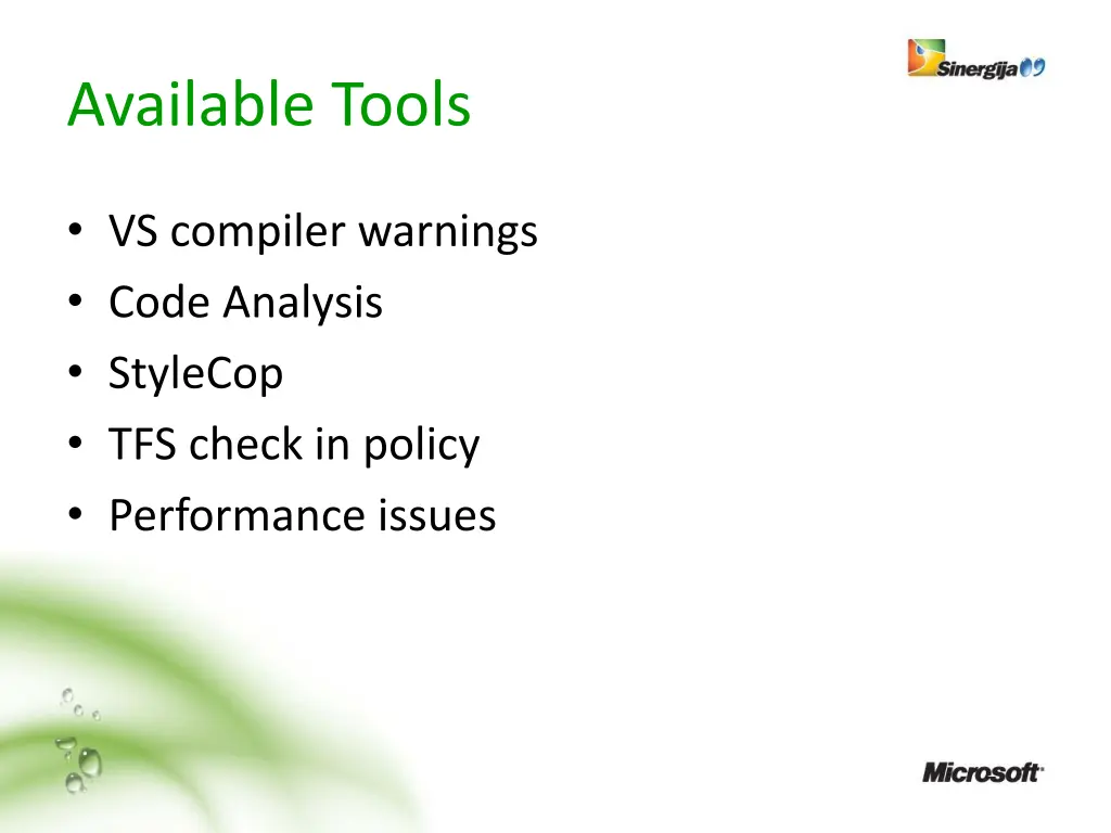 available tools