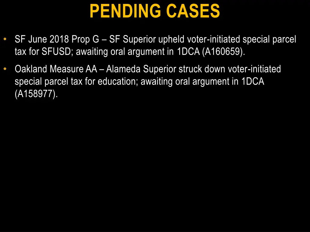 pending cases