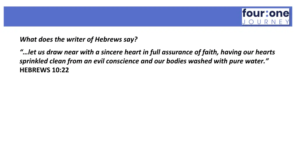 what does the writer of hebrews say