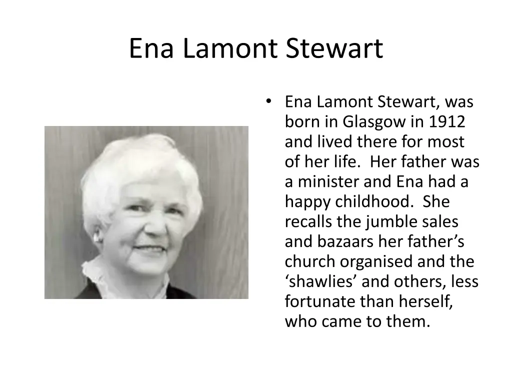 ena lamont stewart