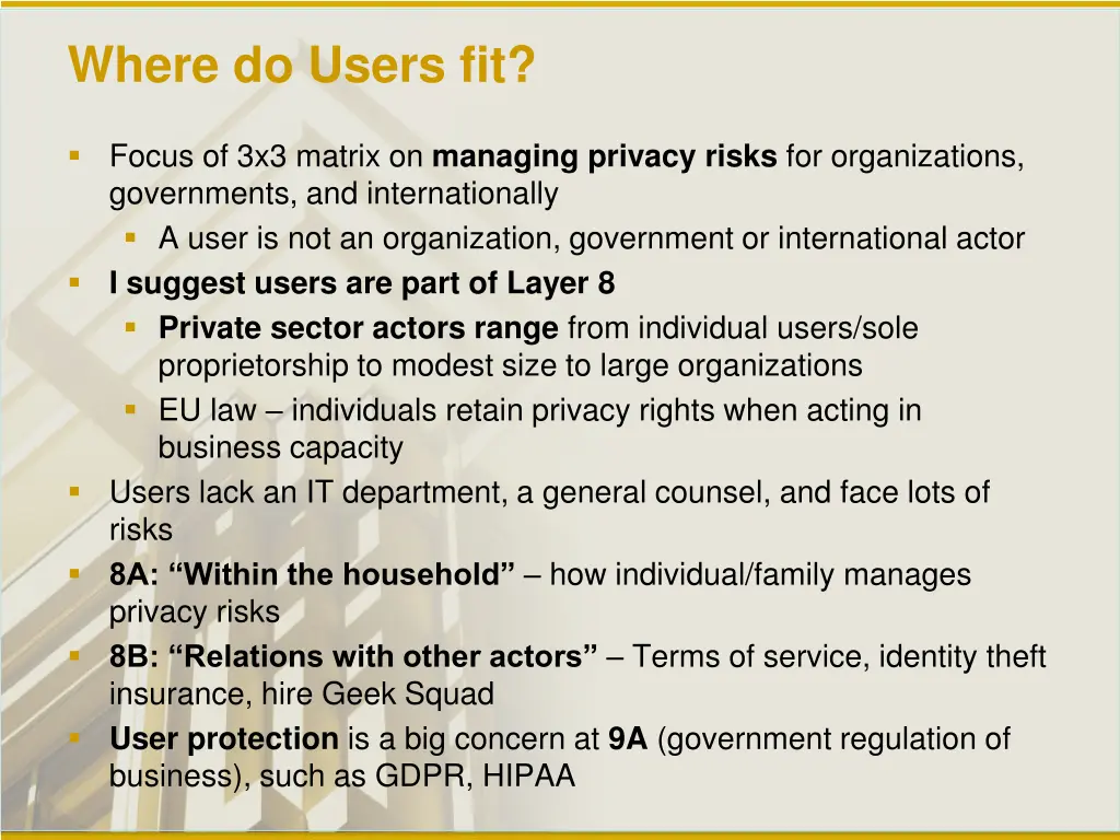 where do users fit