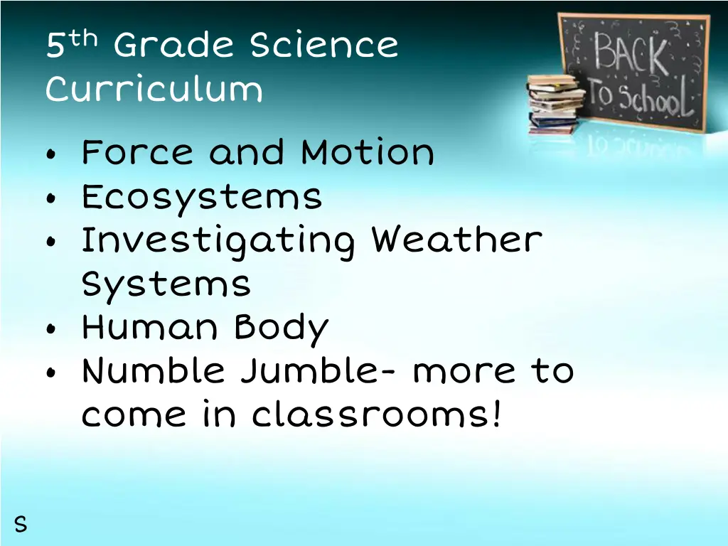 5 th grade science curriculum