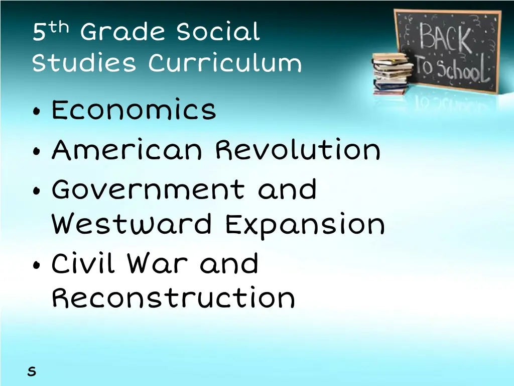 5 th grade social studies curriculum economics